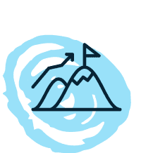 Mountain with flag icon